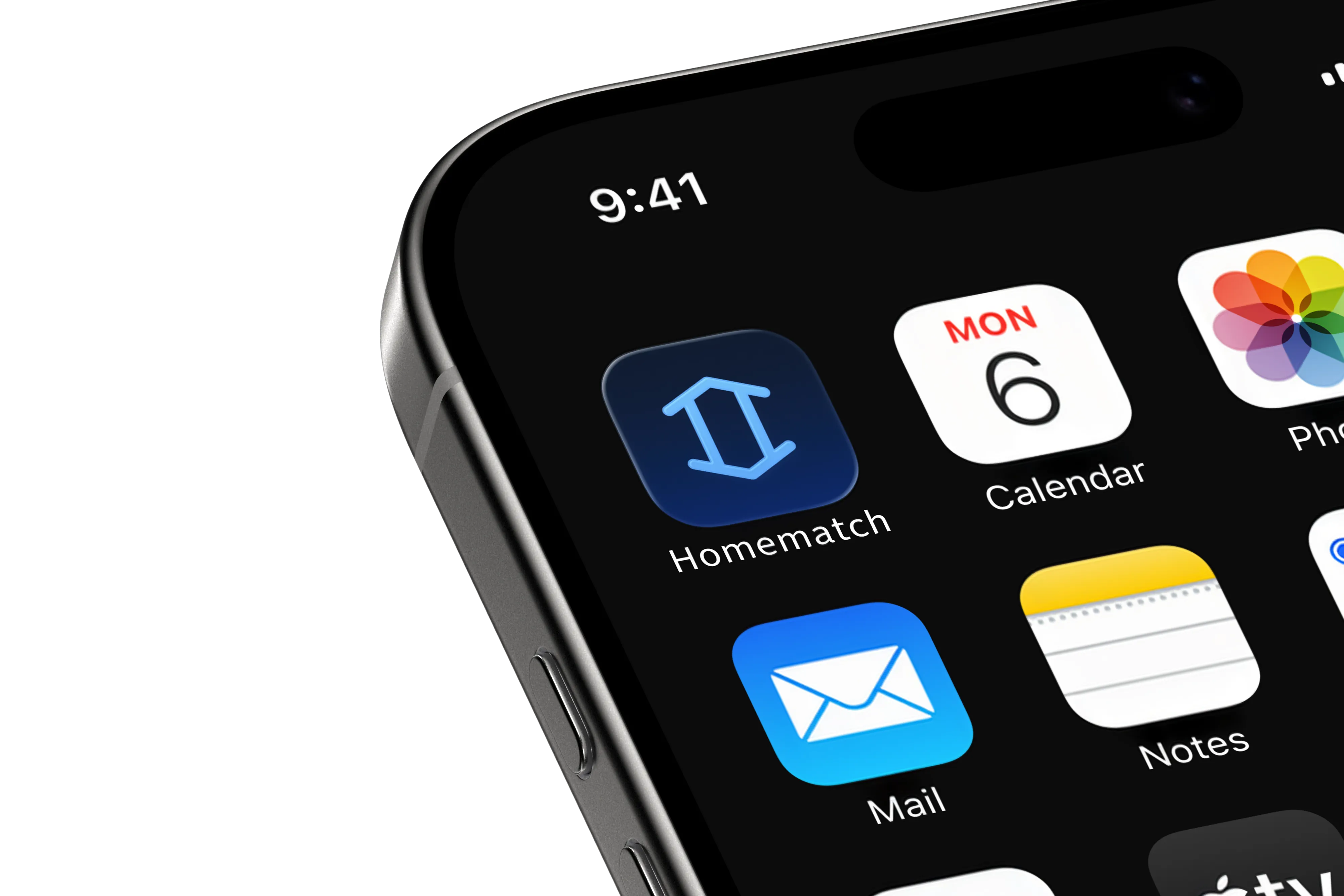 Homematch iOS App Mockup - Moderne Wohnungssuche mit intelligenter Benutzeroberfläche und Swipe-Funktion